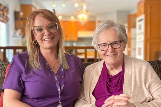 Happy home care customer